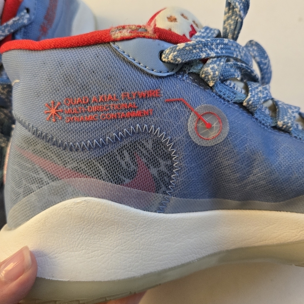 2019 Nike Kevin Durant 12 X Don C NBA All Star Game Sky Blue Red Size mens 6 - Picture 4 of 13